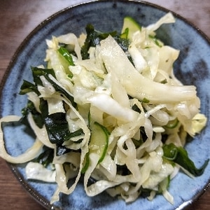 塩レモンで漬けた鶏胸肉とキャベツの和え物